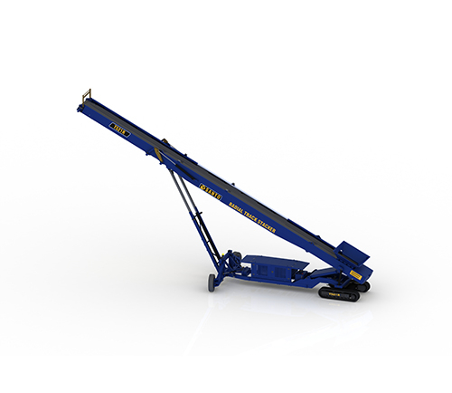 Tracked radial rotary conveyor