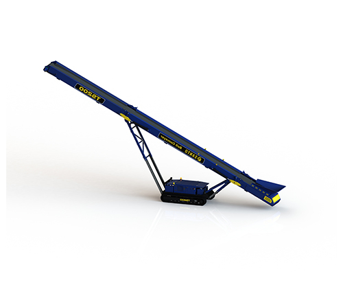 Tracked mobile conveyor